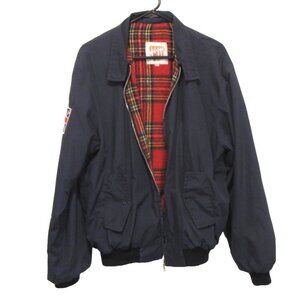 Vintage CCC London 1980's Navy Blue Harrington Bomber Jacket, Men's L Made in UK